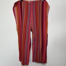 Phool Pantaloni Donna Capri Grandi Multicolore Righe Pull On Caviglia Resort Lagenlook Pantaloni capri donna price