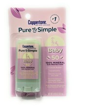 Coppertone Pure & Simple Baby SPF 50 -100% stick protezione solare minerale Crema solare per bebè price