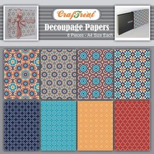CrafTreat Carta decorativa per decoupage per lavori manuali - Mosaico I e II - Carta per lavori manuali price