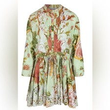 Abito floreale Juliet Dunn Elbise verde cotone botanico JD taglia 3 L Elbise price