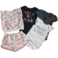 Lotto Completo Body Pantaloncini Bambina 6 9 12 Mos 5pz Tu e Me Mamma Principesata De Set body bebè price