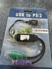 Adattatore da USB a Doppio PS/2 per Mouse e Tastiera (Nero) Convertitori e adattatori per computer price