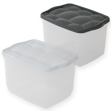 Contenitori Plastica Scatole Portaoggetti 18 L Multiuso Grandi 40×30×25h cm Alto Scatola portaoggetti price