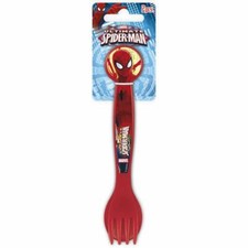SET 2 POSATE SCUOLA SPIDERMAN CUCCHIAIO FORCHETTA PRANZO ASILO PAPPA Cucchiaio pappa price
