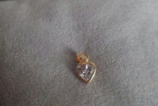 ORO GIALLO CIONDOLO PENDENTE COLLANA CUORE CUORICINO CON ZIRCONE TAGLIO DIAMANTE Collana con diamante price
