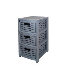 Cassettiera Multiuso in Plastica Uniko 3 Cassetti Grigio 36,5 × 28,5 × 51,5 cm Cassettiera price