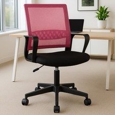 Sedia da Scrivania Nero e Rosa Ruote Piroettanti Seduta Ergonomica da Ufficio Scrivania price