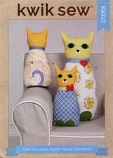Kwik Sew K4310 Cuscini per Gatti in 2 Misure, con Tasca per Cellulari e Telecomandi NON TAGLIATI Cushion / Mobili Pillow price