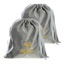 2 Pezzi Borsa Portaoggetti con Coulisse Hair Stylist per Attrezzatura Asciugacapelli Asciugacapellis price