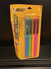 Evidenziatore vintage Bic Brite Liner 1990 4 penne Highlighter Penna price