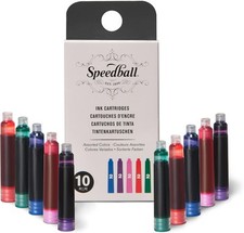 Speedball Cartucce di Inchiostro per Penna Stilografica da 10 Pezzi (Confezione da 1), Miste Prodotti per ricarica cartucce price