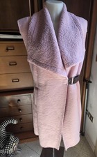 Gilet lungo donna nuovo Pink Shearling Effect Long Vest M Faux Fur Sleeveless Ja Long Cappotto price