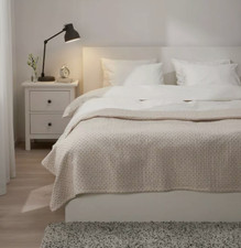 Copriletto matrimoniale 230x250 cm IKEA JAKOBSLILJA bianco sporco 100% cotone Bedspread price