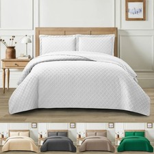 Set lenzuola copriletto trapuntato check diamantato 3 pezzi singolo matrimoniale king size Bedspread price