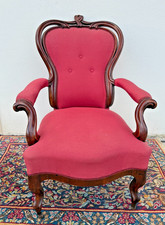 Poltrona Antica Bergère Francese Metà 1800 in Mogano Intagliato con Certificato Poltrone e bergère price