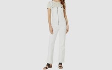 $201 Amuse Society donna bianco denim pezzo unico maglione salopette pantaloni US taglia XS Jumpsuit e Dungarees Donna price
