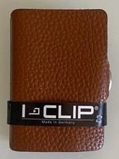 ICLIP • Porta carte di credito e denaro • Pelle marrone scuro/marrone Supporto per Card Unisex price