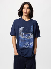 T-shirt UNIQLO Ukiyo-e Blue UT Hokusai Hiroshige Boston Museum collaborazione artistica T-shirt e felpe outdoor price