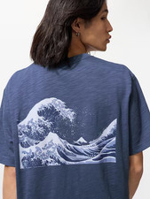 T-shirt UNIQLO Ukiyo-e Blue UT Hokusai Hiroshige Boston Museum collaborazione artistica T-shirt e felpe outdoor price