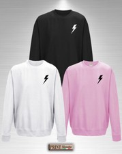 Felpa Girocollo Uomo Donna FULMINE Ragazzo Ragazza Hipster Geek Youtuber Felpa Ragazza price