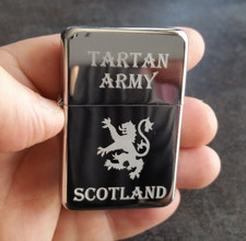 Scotland Tartan Army Lion Engraved Lighter With Gift Box FREE ENGRAVING Lighter price