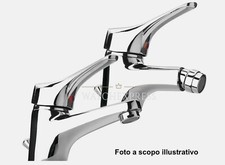 COPPIA RUBINETTO MISCELATORI BIDET + LAVABO BAGNO MONOCOMANDO CROMATO FLESSIBILI Lavabo price