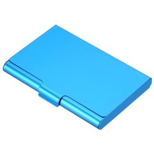 Porta Biglietti da Visita Alluminio Metallo Professionale Tascabile Porta Biglietti Blu Supporto per Business Card price