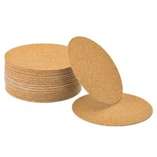 25 Pezzi Sottobicchieri Autoadesivi in Sughero 3,5 x 3,5 x 0,04" Tappetini in Sughero Piastrelle in Sughero, Rotondo Coaster price
