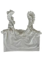 SHEIN top corto bianco crop canotta traforata donna ragazza taglia M Canotta Top Ragazza price