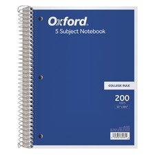 Notebook Oxford 5 soggetti, 8-1/2" x 11", 11" x 8 1/2", colori assortiti Pre-printed Forms & Quaderni price