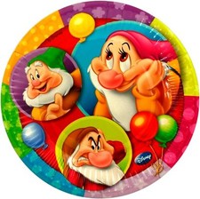 Disney Set Festa Compleanno 24 Piatti Tema Biancaneve e i 7 Nani Misura 20cm Compleanno e festa price