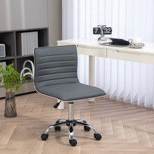 Sedia Ufficio Direzionale Ergonomica Computer Ruote Senza Braccioli 360 Girevole Grigio Scuro Executive Sedia price