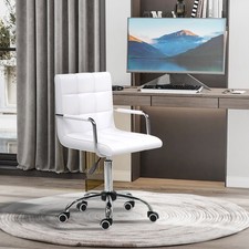 Sedia da scrivania girevole con braccioli, ruota con schienale medio in pelle PU per casa ufficio Executive Sedia price