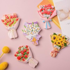 Adesivo magnete frigo bouquet fiori simulazione 3D resina adesivo frigorifero GA Fridge Sticker price