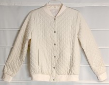 Giacca Bomber Graziosa Garden Panna Trapuntata Bambino Balena Velluto a coste Snap Front LS M CE! Cappotto Bebè price