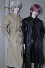 Trench cappotto pelle con cintura colletto 1/4 1/3 supporto vestiti adatto zio bambola BJD Cappotto Bebè price