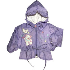 Giacca con cappuccio vintage Playskool bambina 6 9 Mos viola orso nasce una stella nylon Cappotto Bebè price