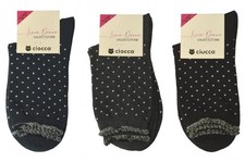 Calza calzino basso donna calzini corti bordino in lurex caldo cotone CIOCCA art Pantofola Calze Donna price