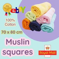 ✅NUOVO Cotone Grande Mussola Quadrati 80x70cm Panno Neonato Riutilizzabile Pannolini Bavaglini Salviette✅UK Wipes Bebè price