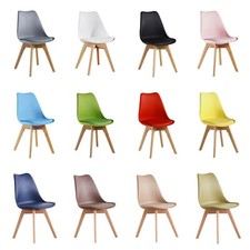 Modern Cena Sedia Sedile Imbottito con Legno Gambe Rétro Modern Casa Set 1/2/4/6 Set Soggiorno & Lounge price