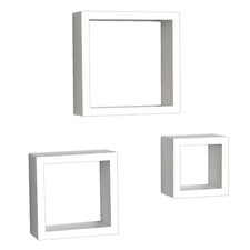 SET 3 CUBI MENSOLE LEGNO BIANCO MENSOLA CUBO DESIGN SALOTTO SOGGIORNO 3CBI Set Soggiorno & Lounge price