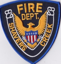 Shavers Creek Fire Dept. Patch pompiere Shavers price