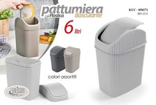 Pattumiera plastica basculante bagno ufficio cucina cestino rifiuti moderna 29cm Ufficio Rifiuti Cestino price