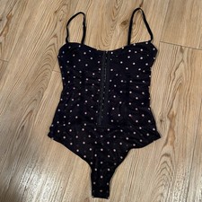 Body bustier donna Intimately Free People taglia XS nero/rosa lingerie a pois Bustier price