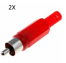 2X SPINA RCA MASCHIO VOLANTE ROSSO spinotto video cavo RCA Cavo price