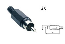 2X SPINA RCA MASCHIO VOLANTE NERA spinotto video cavo RCA Cavo price