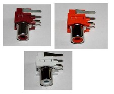 2X CONNETTORE PRESA RCA PER CIRCUITO STAMPATO PANNELLO bianco rosso CS cavo RCA Cavo price