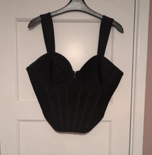Corsetto donna nero coppa busto di Pretty Little Thing taglia 16 Corset Donna price