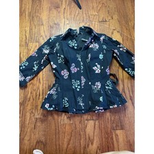 Corset Story Camicia Corsetto Nero Floreale Acciaio Disossato Lacci Schiena Taglia 28 Corset Donna price
