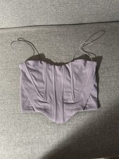 Raro! Joah Corsetto Marrone Malva XS Indossato Una Volta Corset Donna price